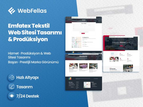 Emfatex Tekstil – Web Sitesi Tasarımı & Prodüksiyon
