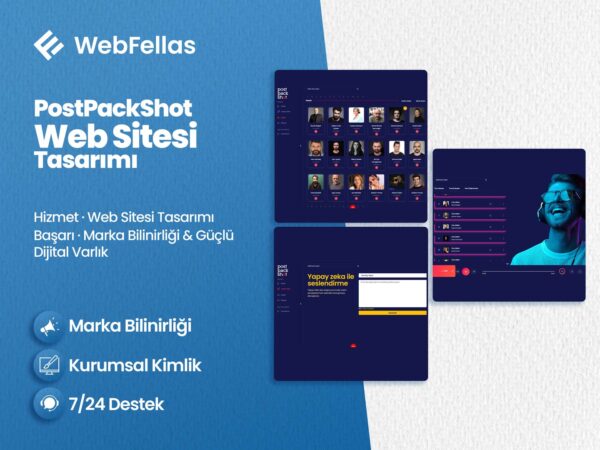 PostPackShot Web Sitesi Tasarımı